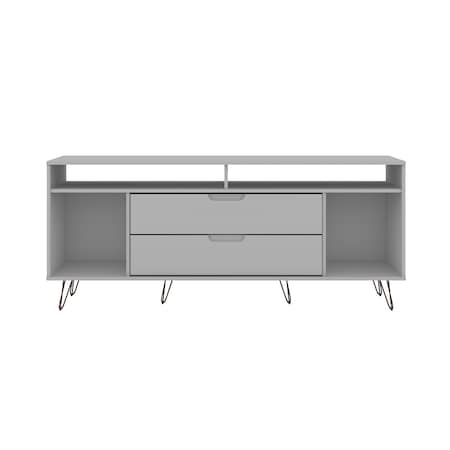 Manhattan Comfort Rockefeller 62.99 TV Stand, White 130GMC1